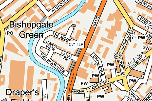 CV1 4LP map - OS OpenMap – Local (Ordnance Survey)