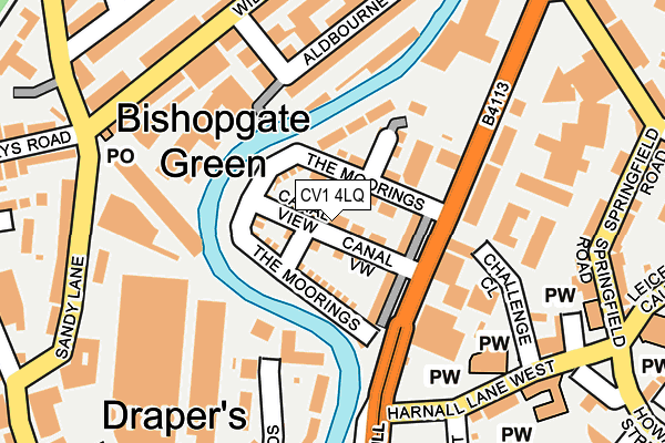 CV1 4LQ map - OS OpenMap – Local (Ordnance Survey)