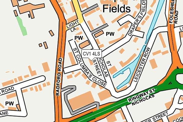 CV1 4LS map - OS OpenMap – Local (Ordnance Survey)