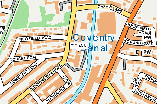 CV1 4NA map - OS OpenMap – Local (Ordnance Survey)
