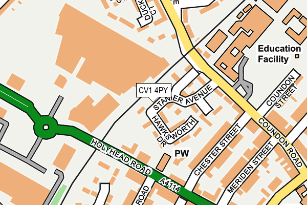 CV1 4PY map - OS OpenMap – Local (Ordnance Survey)