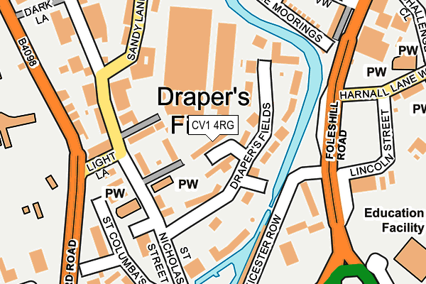 CV1 4RG map - OS OpenMap – Local (Ordnance Survey)