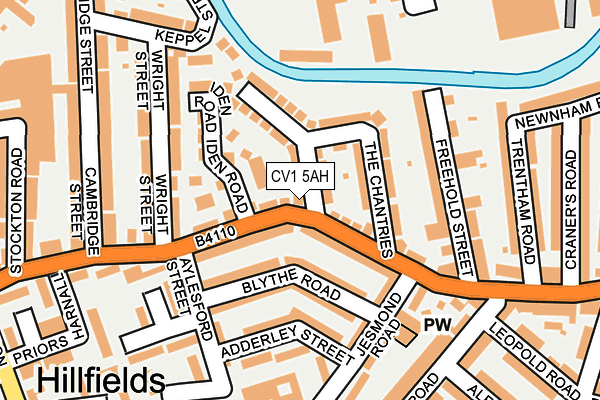 CV1 5AH map - OS OpenMap – Local (Ordnance Survey)