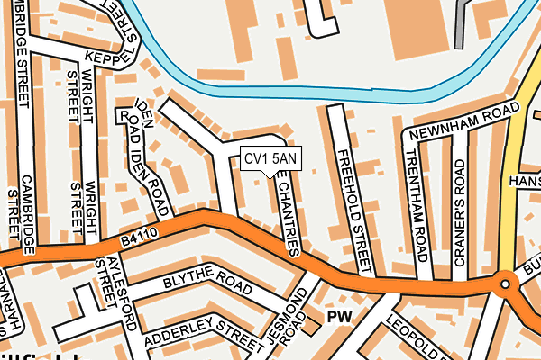 CV1 5AN map - OS OpenMap – Local (Ordnance Survey)