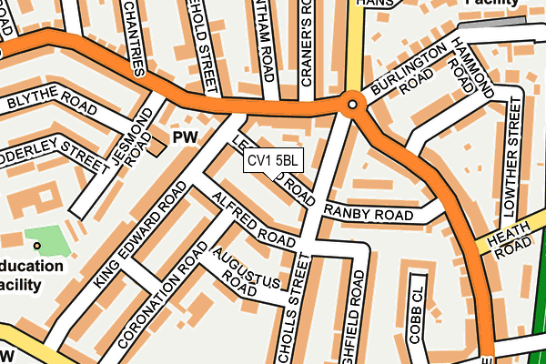 CV1 5BL map - OS OpenMap – Local (Ordnance Survey)