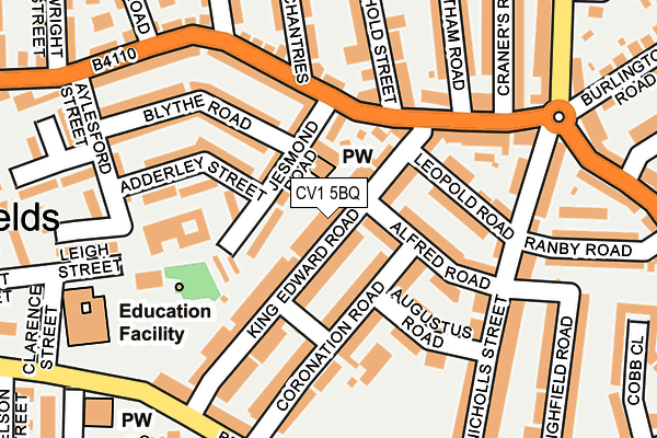 CV1 5BQ map - OS OpenMap – Local (Ordnance Survey)