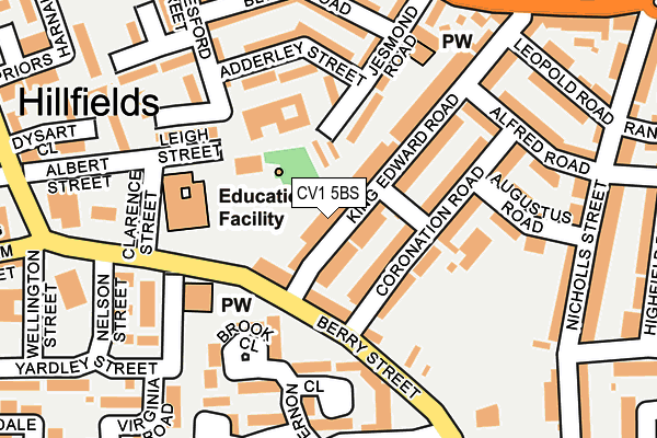 CV1 5BS map - OS OpenMap – Local (Ordnance Survey)