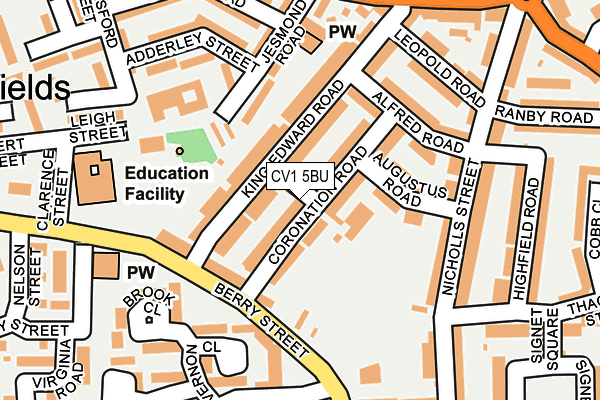 CV1 5BU map - OS OpenMap – Local (Ordnance Survey)