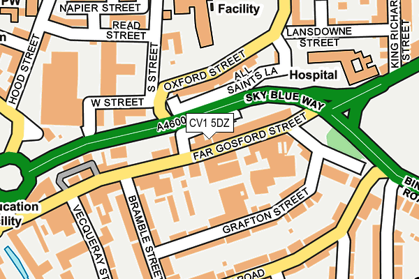 CV1 5DZ map - OS OpenMap – Local (Ordnance Survey)