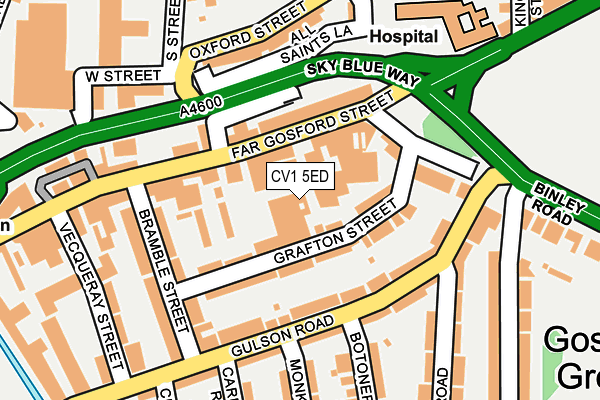 CV1 5ED map - OS OpenMap – Local (Ordnance Survey)