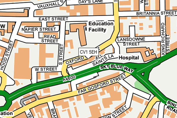 CV1 5EH map - OS OpenMap – Local (Ordnance Survey)