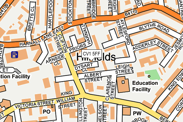 CV1 5FF map - OS OpenMap – Local (Ordnance Survey)