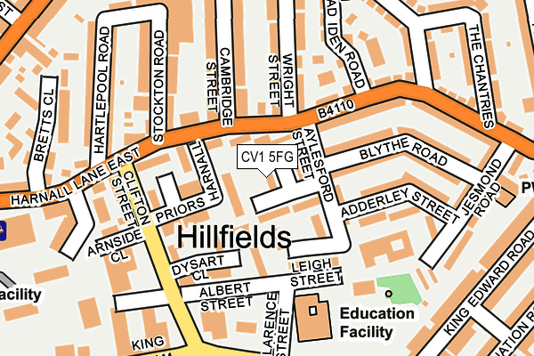 CV1 5FG map - OS OpenMap – Local (Ordnance Survey)