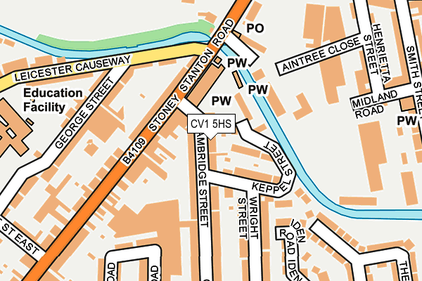 CV1 5HS map - OS OpenMap – Local (Ordnance Survey)