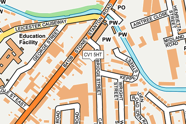 CV1 5HT map - OS OpenMap – Local (Ordnance Survey)