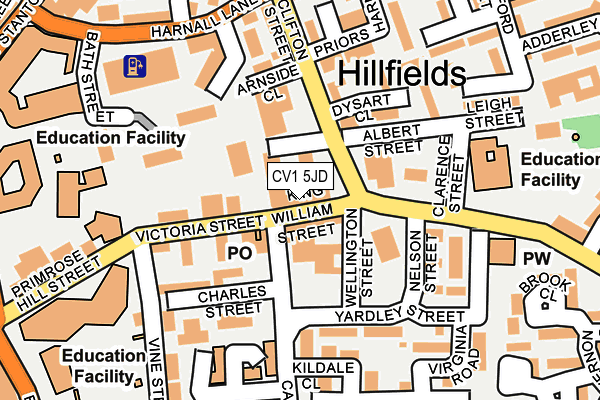 CV1 5JD map - OS OpenMap – Local (Ordnance Survey)