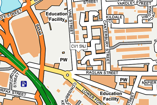 CV1 5NJ map - OS OpenMap – Local (Ordnance Survey)