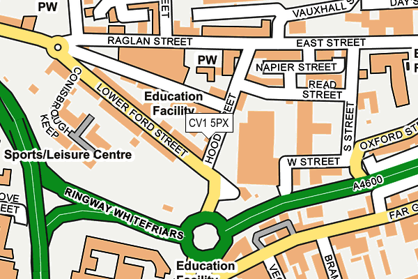CV1 5PX map - OS OpenMap – Local (Ordnance Survey)