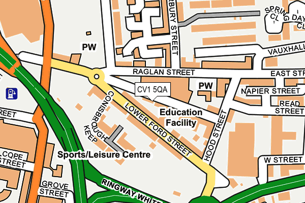 CV1 5QA map - OS OpenMap – Local (Ordnance Survey)