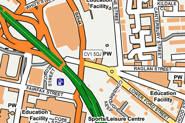 CV1 5QJ map - OS OpenMap – Local (Ordnance Survey)