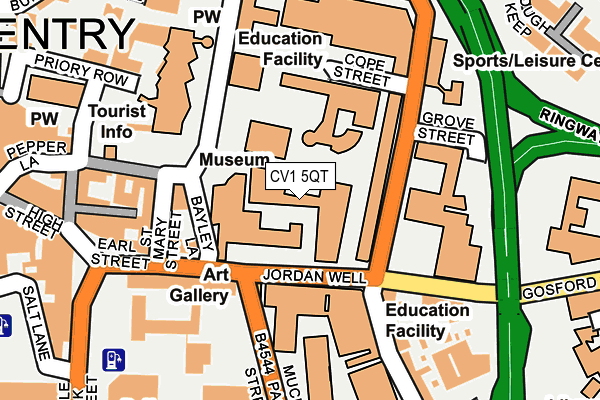 CV1 5QT map - OS OpenMap – Local (Ordnance Survey)