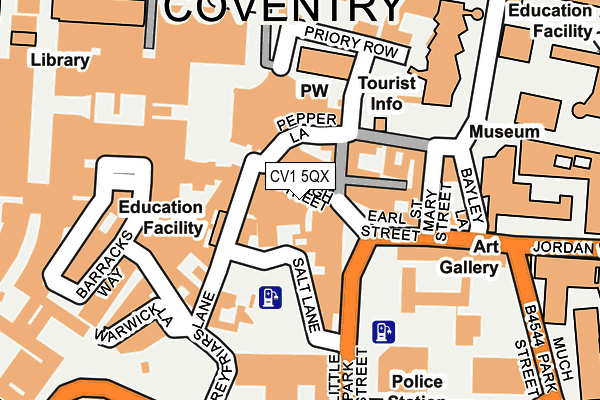 CV1 5QX map - OS OpenMap – Local (Ordnance Survey)