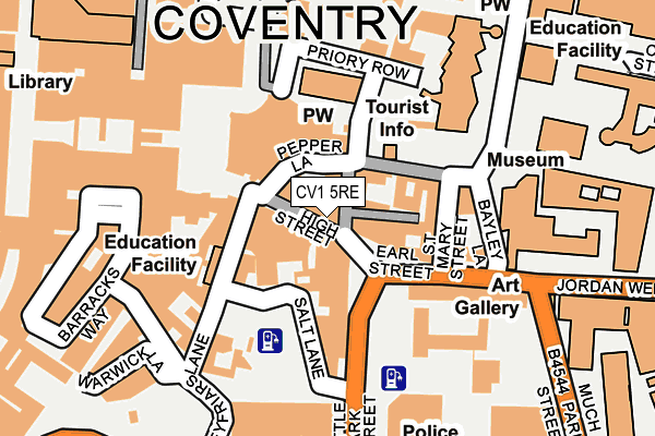 CV1 5RE map - OS OpenMap – Local (Ordnance Survey)
