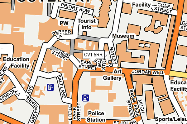 CV1 5RR map - OS OpenMap – Local (Ordnance Survey)