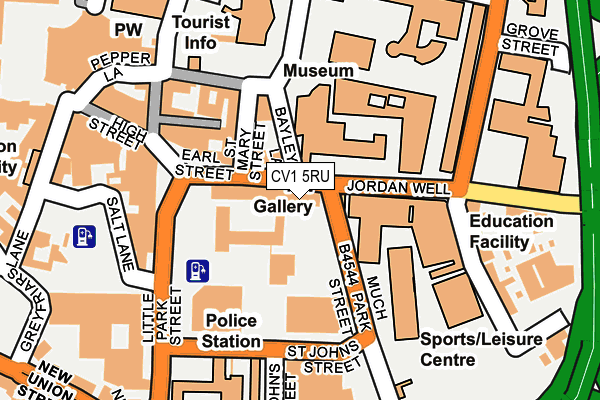 CV1 5RU map - OS OpenMap – Local (Ordnance Survey)