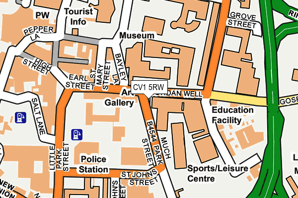 CV1 5RW map - OS OpenMap – Local (Ordnance Survey)