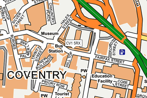 CV1 5RX map - OS OpenMap – Local (Ordnance Survey)
