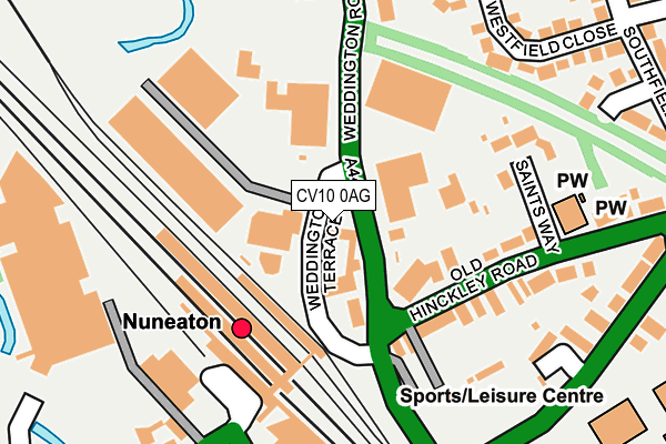 CV10 0AG map - OS OpenMap – Local (Ordnance Survey)