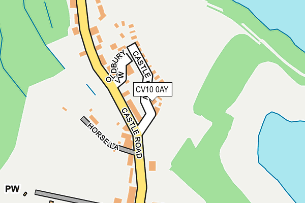 CV10 0AY map - OS OpenMap – Local (Ordnance Survey)