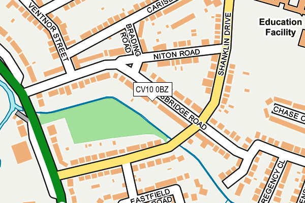 CV10 0BZ map - OS OpenMap – Local (Ordnance Survey)