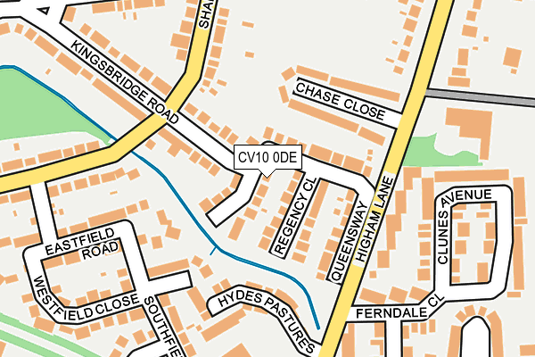 CV10 0DE map - OS OpenMap – Local (Ordnance Survey)