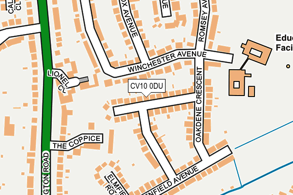 CV10 0DU map - OS OpenMap – Local (Ordnance Survey)