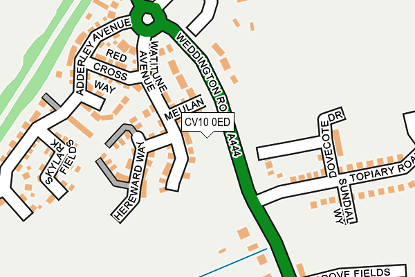 CV10 0ED map - OS OpenMap – Local (Ordnance Survey)