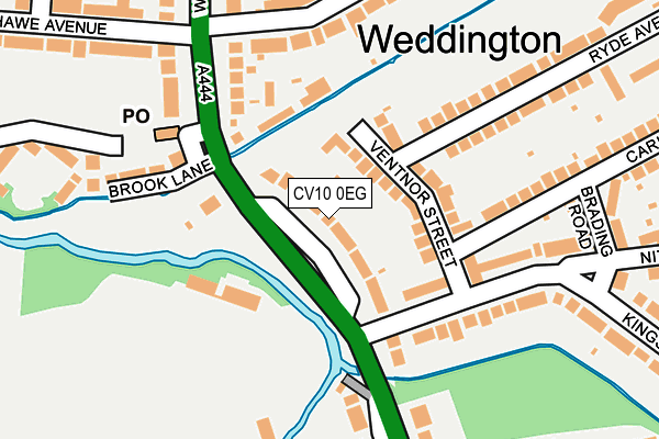 CV10 0EG map - OS OpenMap – Local (Ordnance Survey)