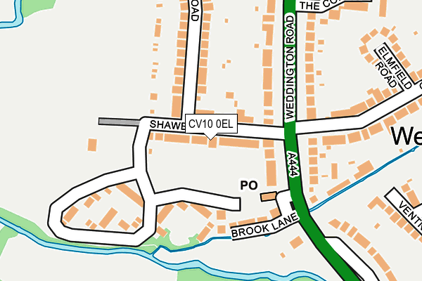 CV10 0EL map - OS OpenMap – Local (Ordnance Survey)