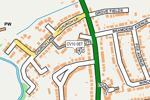 CV10 0ET map - OS OpenMap – Local (Ordnance Survey)