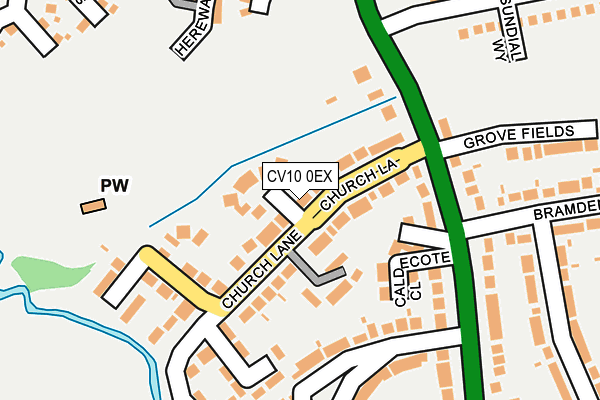 CV10 0EX map - OS OpenMap – Local (Ordnance Survey)