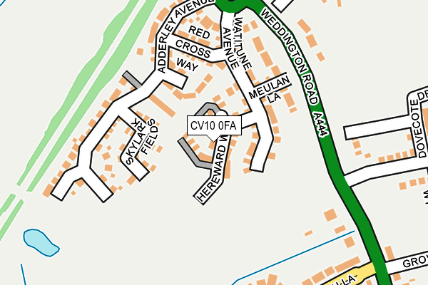 CV10 0FA map - OS OpenMap – Local (Ordnance Survey)