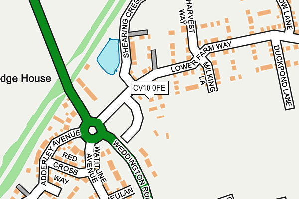 CV10 0FE map - OS OpenMap – Local (Ordnance Survey)