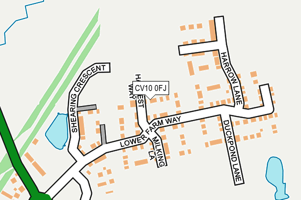 CV10 0FJ map - OS OpenMap – Local (Ordnance Survey)