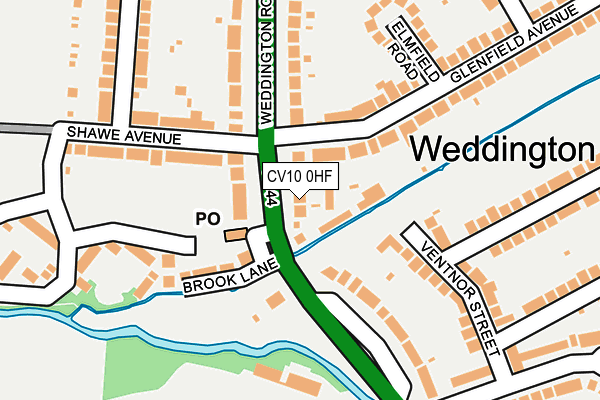 CV10 0HF map - OS OpenMap – Local (Ordnance Survey)