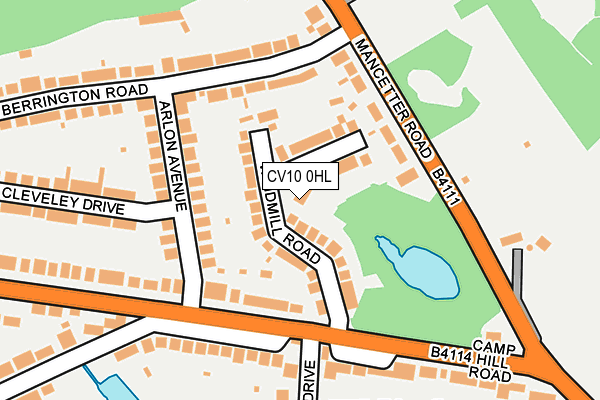 CV10 0HL map - OS OpenMap – Local (Ordnance Survey)