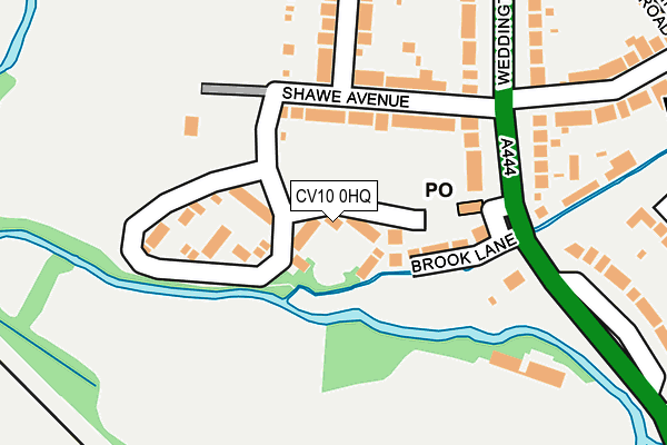 CV10 0HQ map - OS OpenMap – Local (Ordnance Survey)