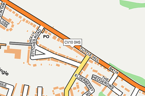 CV10 0HS map - OS OpenMap – Local (Ordnance Survey)