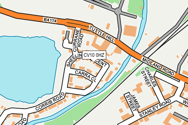 CV10 0HZ map - OS OpenMap – Local (Ordnance Survey)