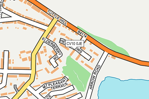 CV10 0JE map - OS OpenMap – Local (Ordnance Survey)